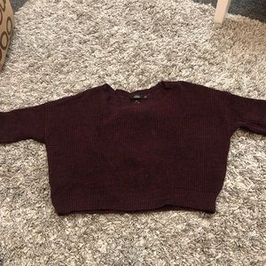 LF Maroon Bow Back Sweater